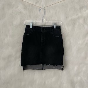 Forever 21 black denim miniskirt